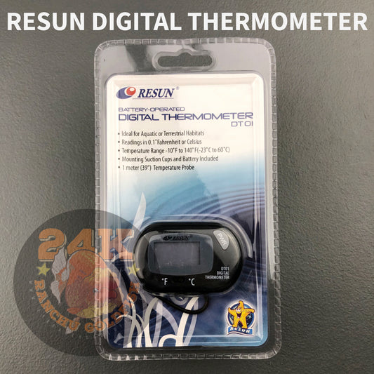 Resun Digital Thermometer DT01 Battery Operated for Aquatic and Terrestrial Habitats