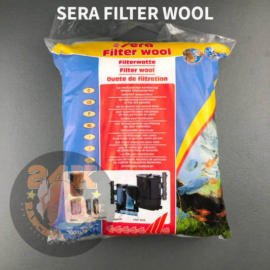 Sera Filter Wool Polishing Filter Pad for Aquarium and Pond Filtration Systems Original Heavy Duty 100g