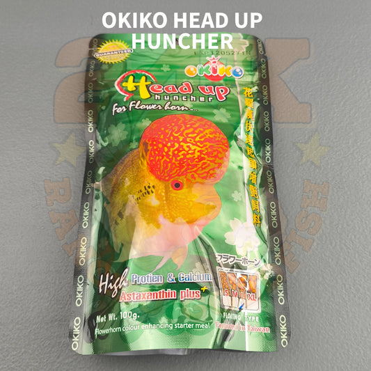 Okiko Green Head Up Huncher for Flowerhorn Original Thailand