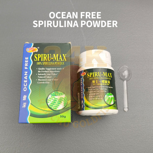 Ocean Free Spiru-Max 100% Spirulina Powder for Color Enhancement and Faster Growth