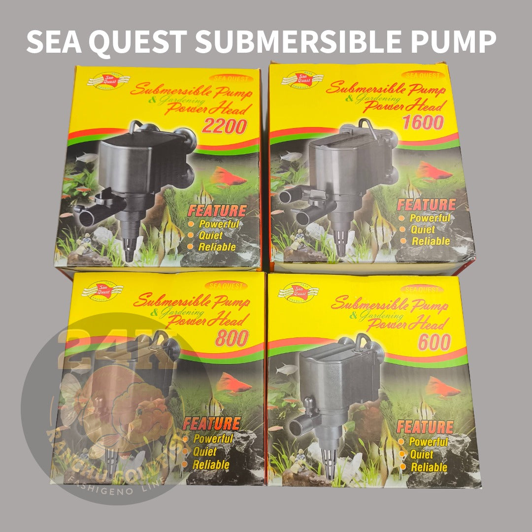 Sea Quest Submersible Water Pump SQ2200 / SQ1600 / SQ800 / SQ600 Aquarium, Pond, Hydroponics, Fountain Pump