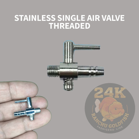 Air Valve Splitter Threaded Stainless Single Connector Durable Aquarium Air Flow Control