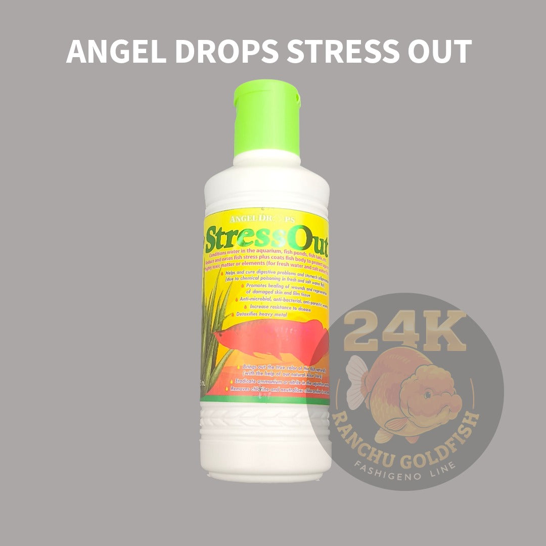 Angel Drops Stress Out for Detox & Slime Coat Support Aquarium & Pond Fish Well-Being