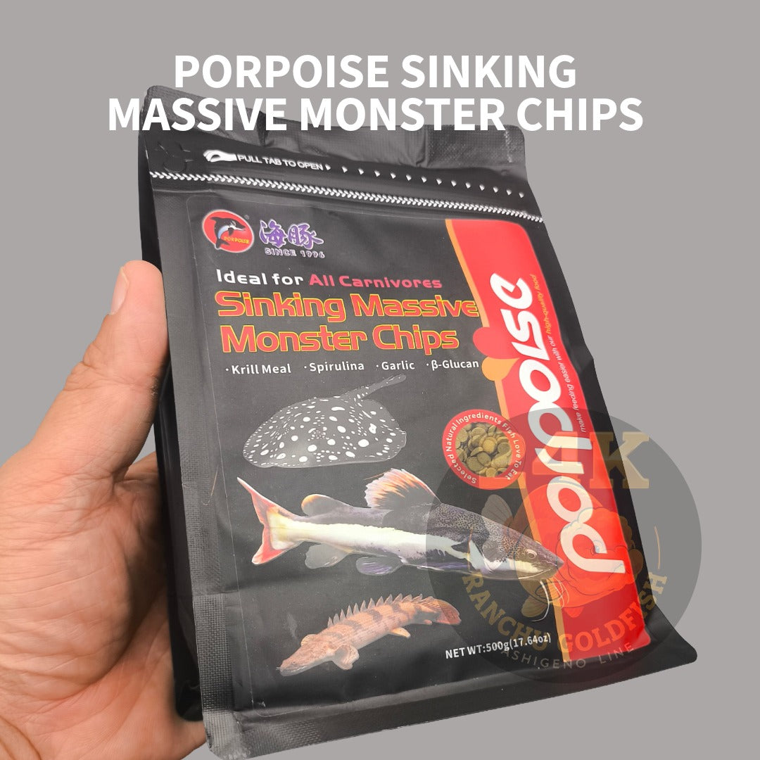 Porpoise Sinking Monster Chips Large Carnivore Fish Pellet High-Protein Sinking Chips