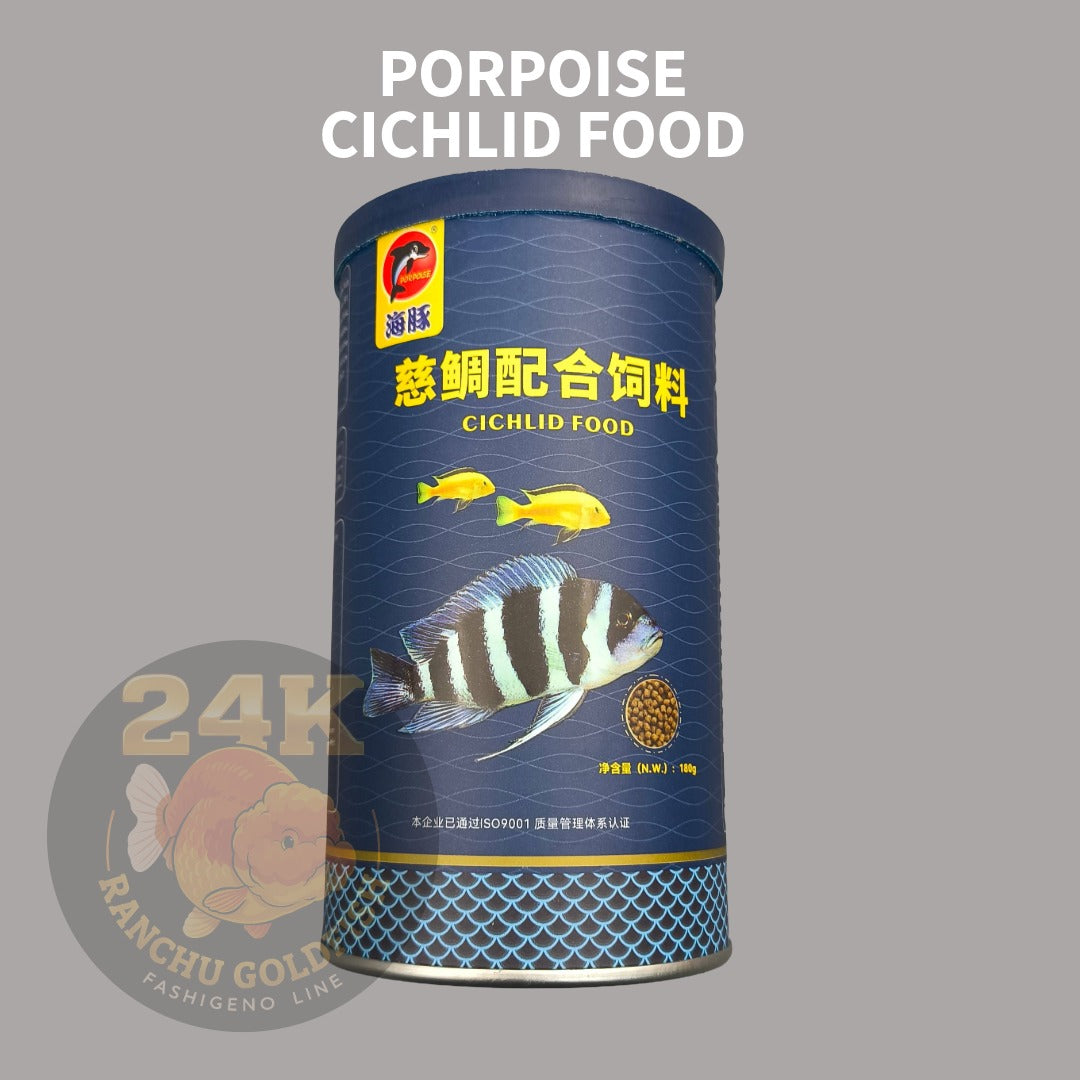 Porpoise Cichlid Food Pellets High Protein Aquarium Fish Food for African & American Cichlids
