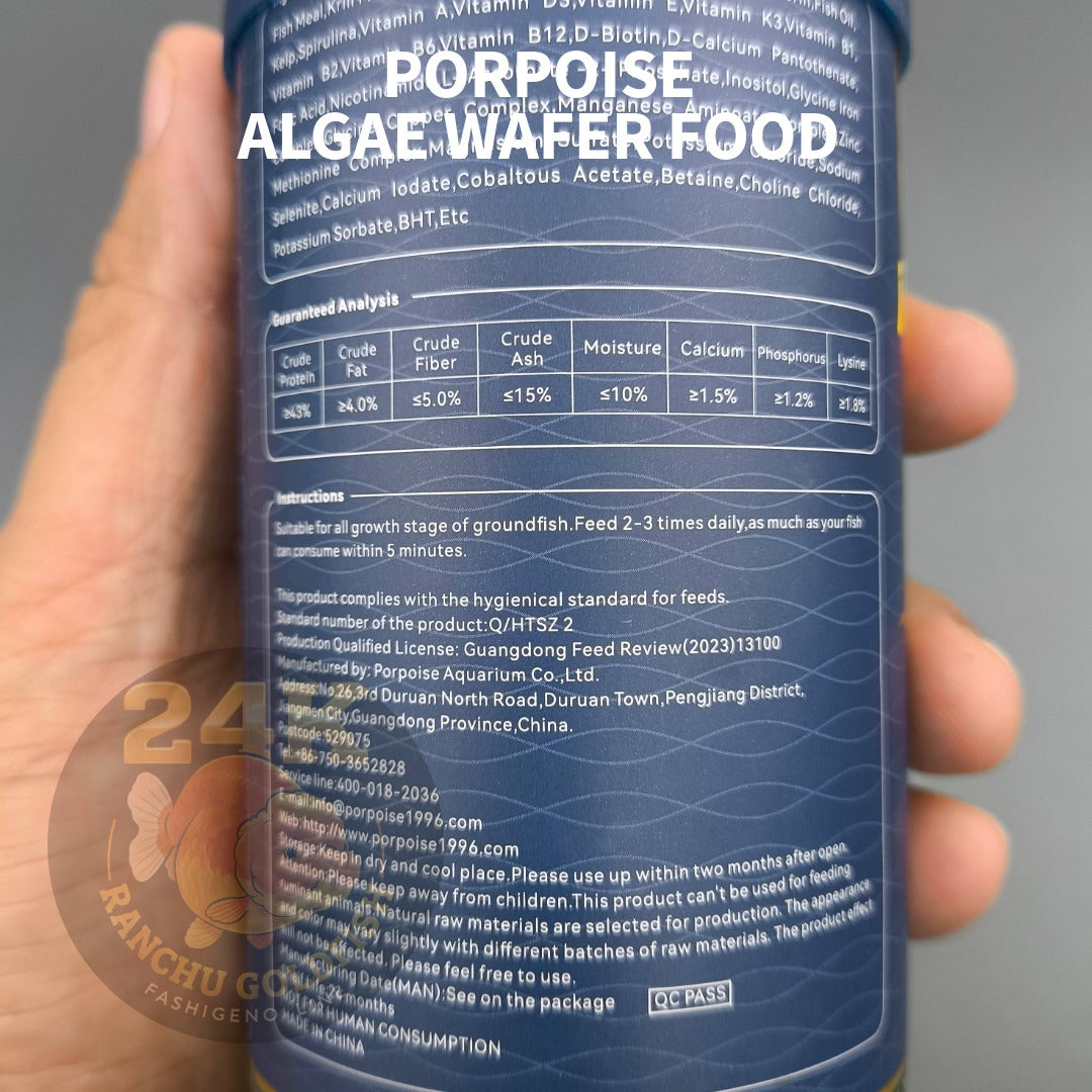 Porpoise Algae Wafer Food for Pleco Corydoras Shrimp Bottom Feeder Fish