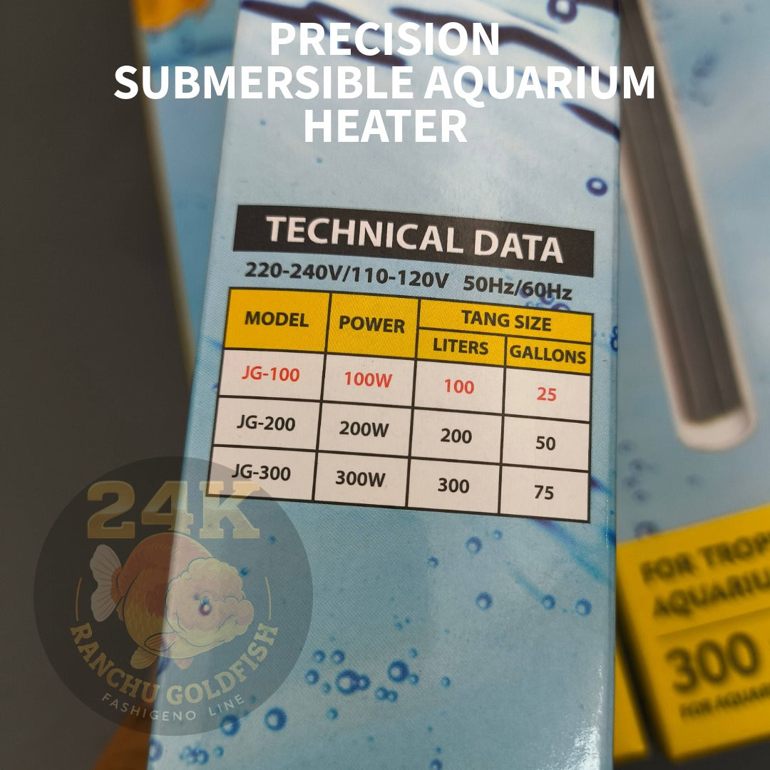 Precision Submersible Aquarium Heater 100W/200W/300W Adjustable Temperature For Tropical Fish Tanks