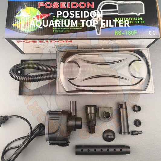 Poseidon Top Filter Overhead Filter Set for 20gal to 100gal Aquarium Tanks