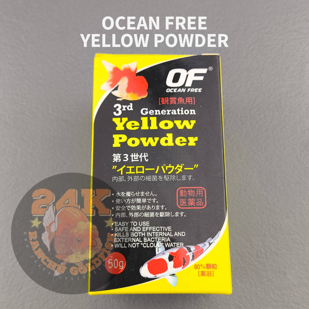 Ocean Free Yellow Powder 3rd Generation Treatment for Fish Internal and External Bacteria 50g