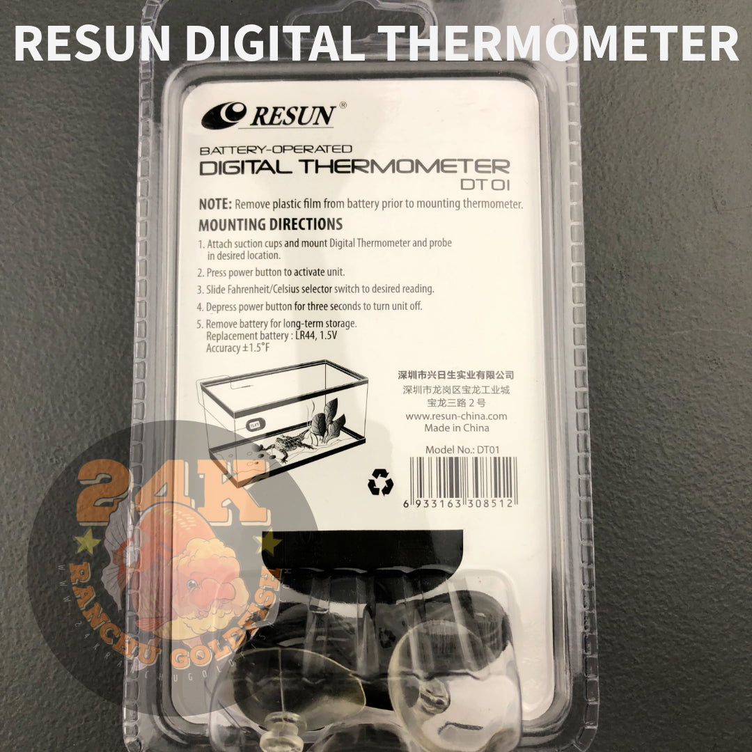 Resun Digital Thermometer DT01 Battery Operated for Aquatic and Terrestrial Habitats