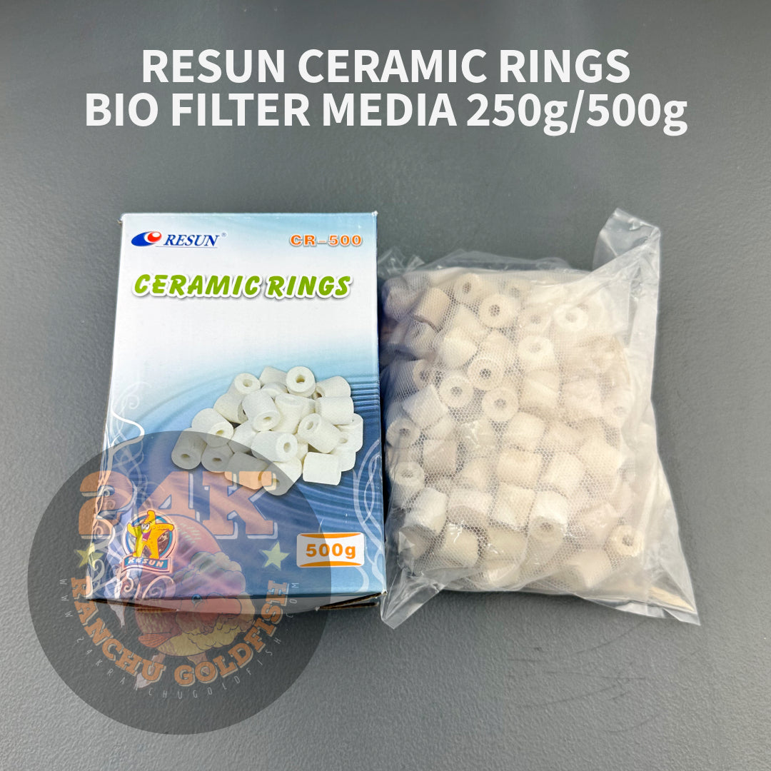 Resun Ceramic Rings Bio Filter Media for Sump Tank, Pond, Fish Tank, and Aquarium DIY Filter