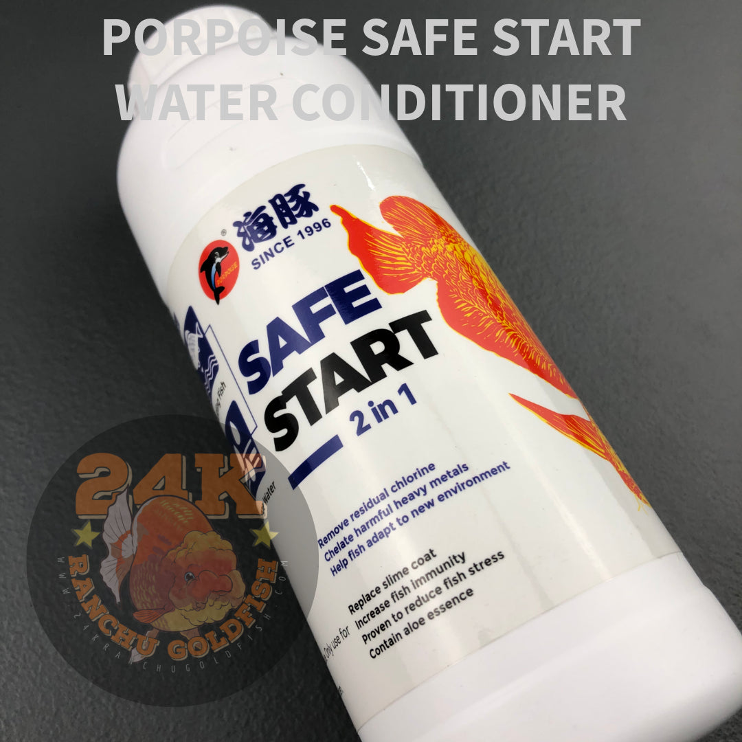 Porpoise Safe Start Water Conditioner for Aquarium, Fish Tanks, and Ponds (500ml, 1 Liter, 1 Gallon)