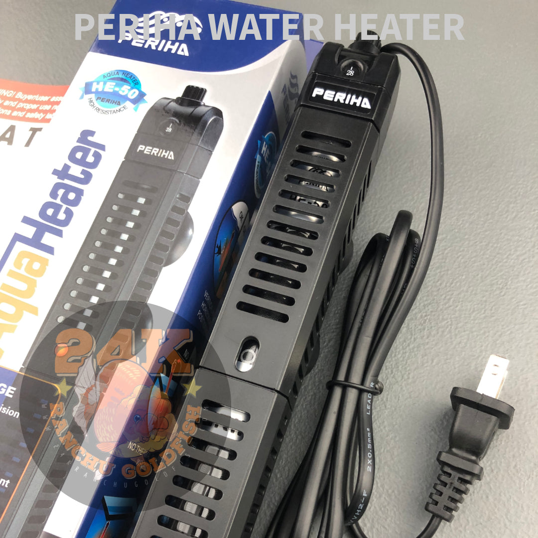 Periha Variable Aquarium Heater (20-34 degC) with Plastic Guard 50-100 Watts Original Heavy Duty