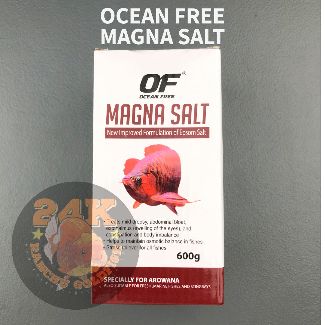 Ocean Free Magna Salt (Improved Epsom Salt) for Aquatic Pets and Marine Animals 600g Sealed Original