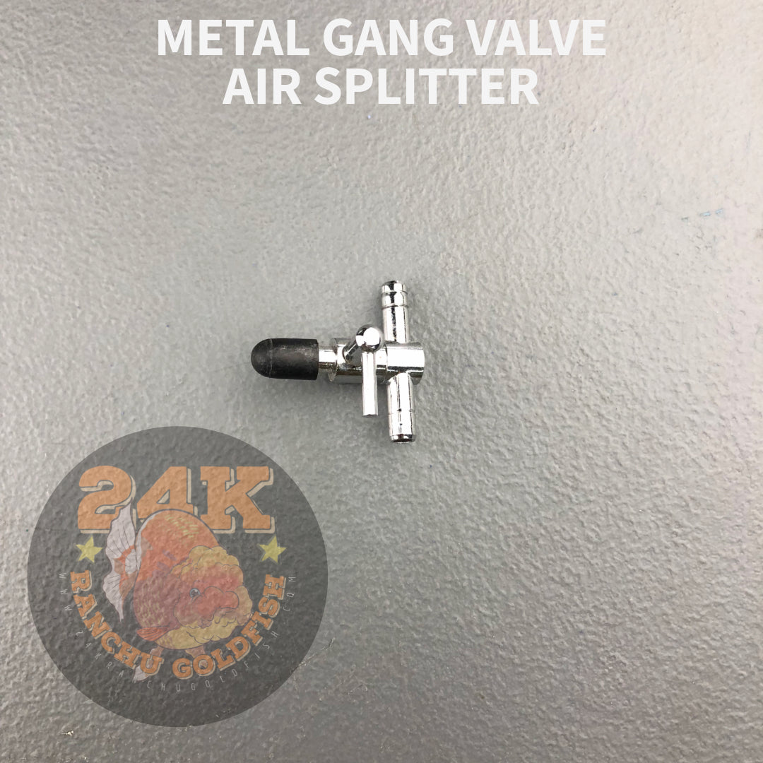 Metal Gang Valve Air Splitter for Aquarium and Pond Aeration Heavy Duty