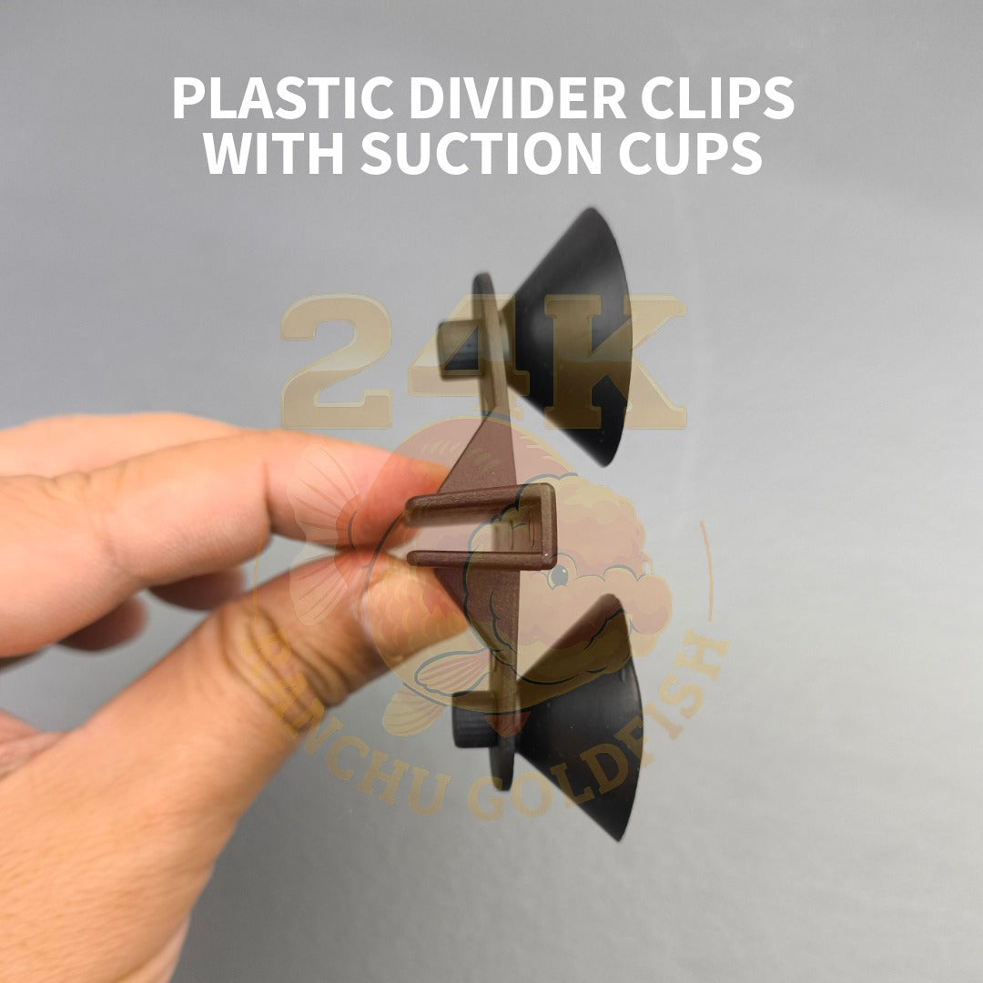 Divider Clip Holder for Aquarium Partitions with Strong Heavy Duty Suction Cups