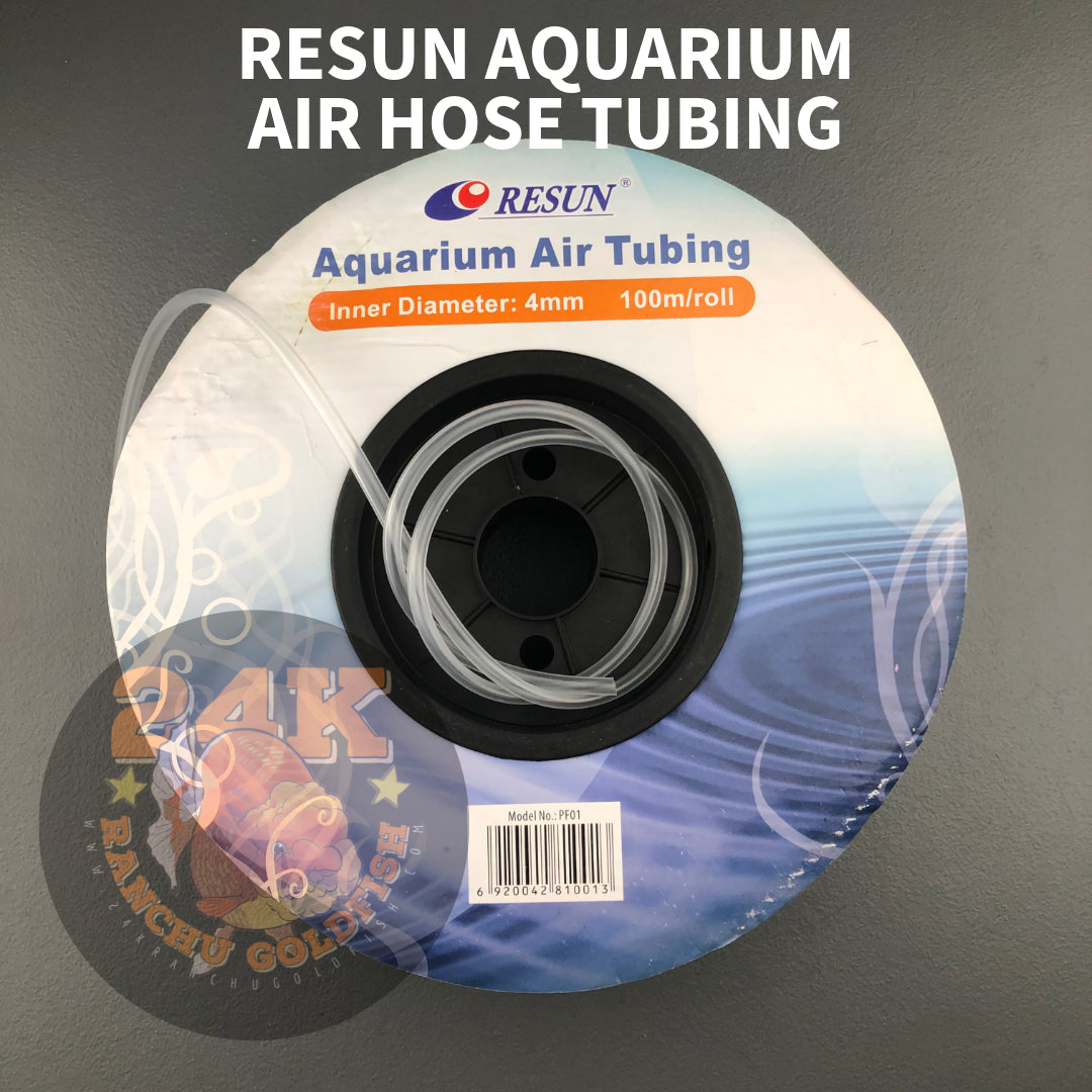 Resun Clear Airline Tubing 1 Roll (100m) 4mm ID Hose Food Grade PVC Material for Aquarium and Pond