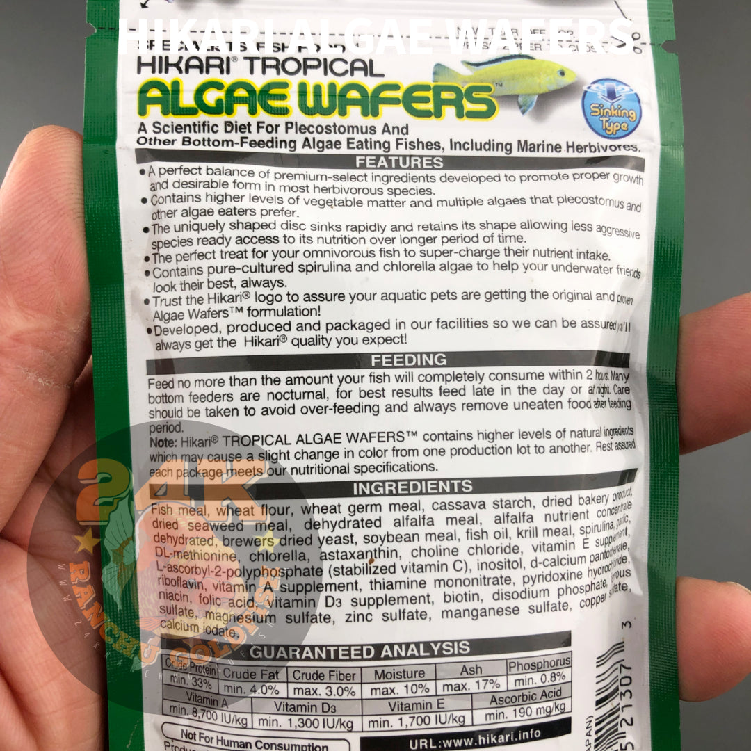 Hikari Algae Wafers Sinking Vegetable Rich Wafer For Plecostomus And Other Algae Eating Fishes 40g, 82g Original Japan