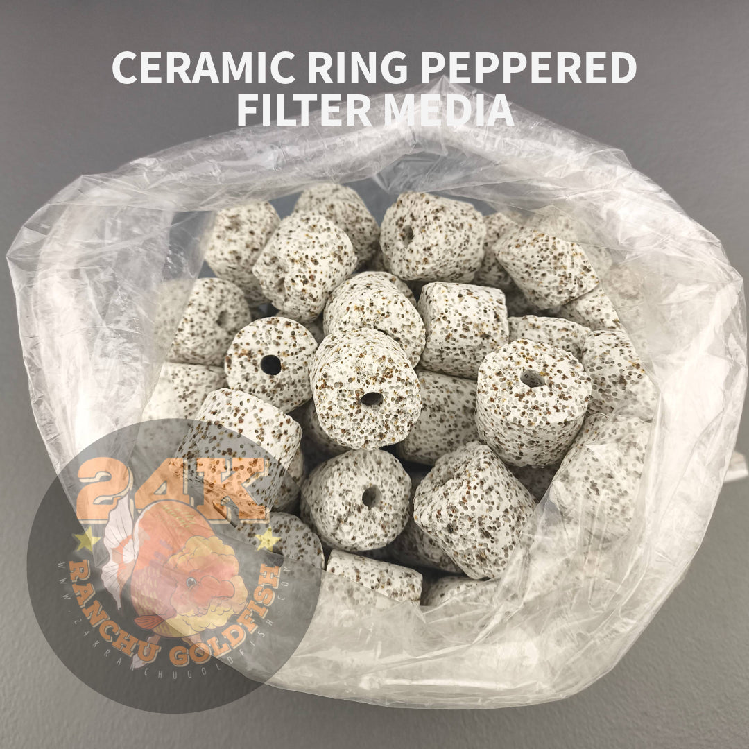 Ceramic Rings Peppered Filter Media for Sump Tank, Pond, Fish Tank, and Aquarium DIY Filter