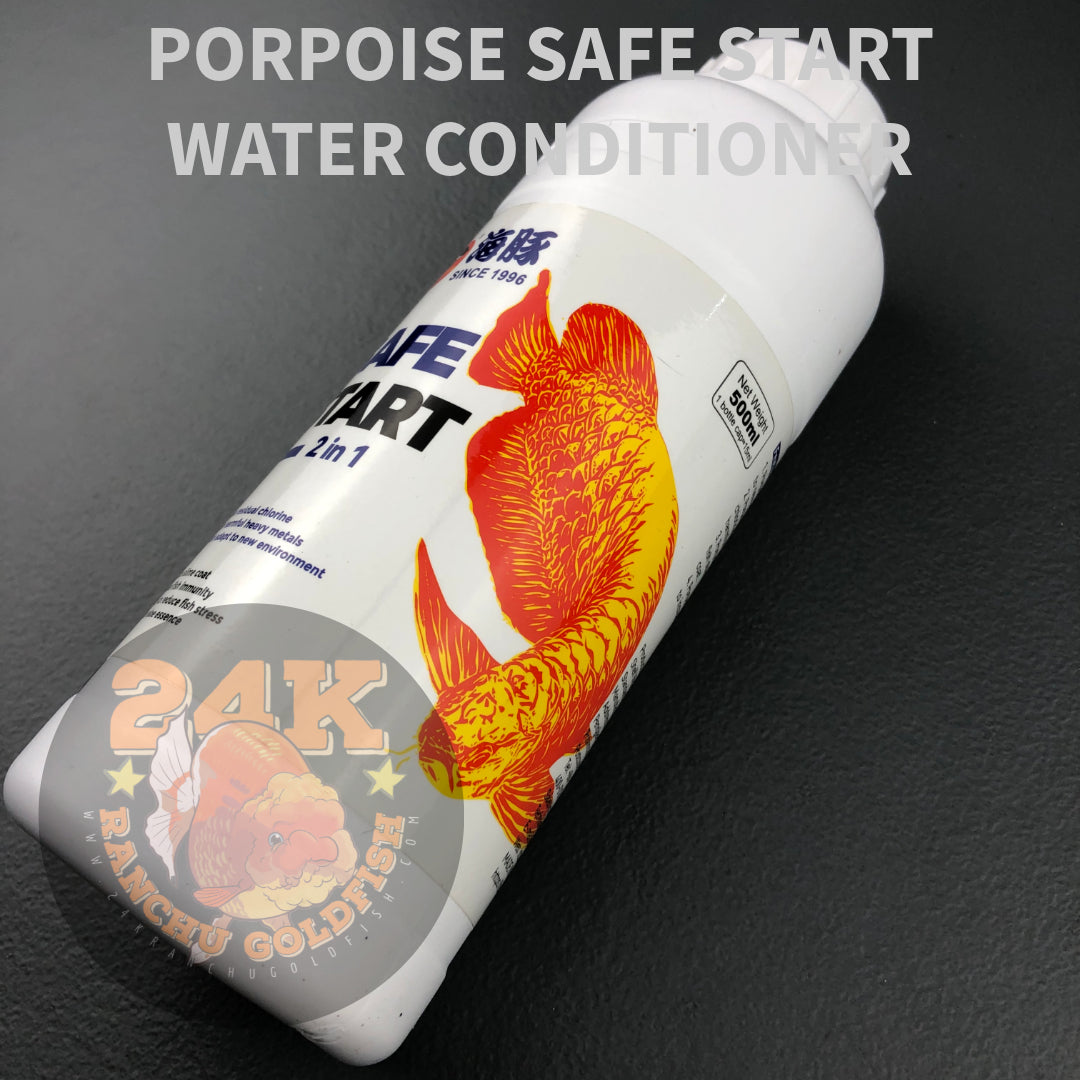 Porpoise Safe Start Water Conditioner for Aquarium, Fish Tanks, and Ponds (500ml, 1 Liter, 1 Gallon)