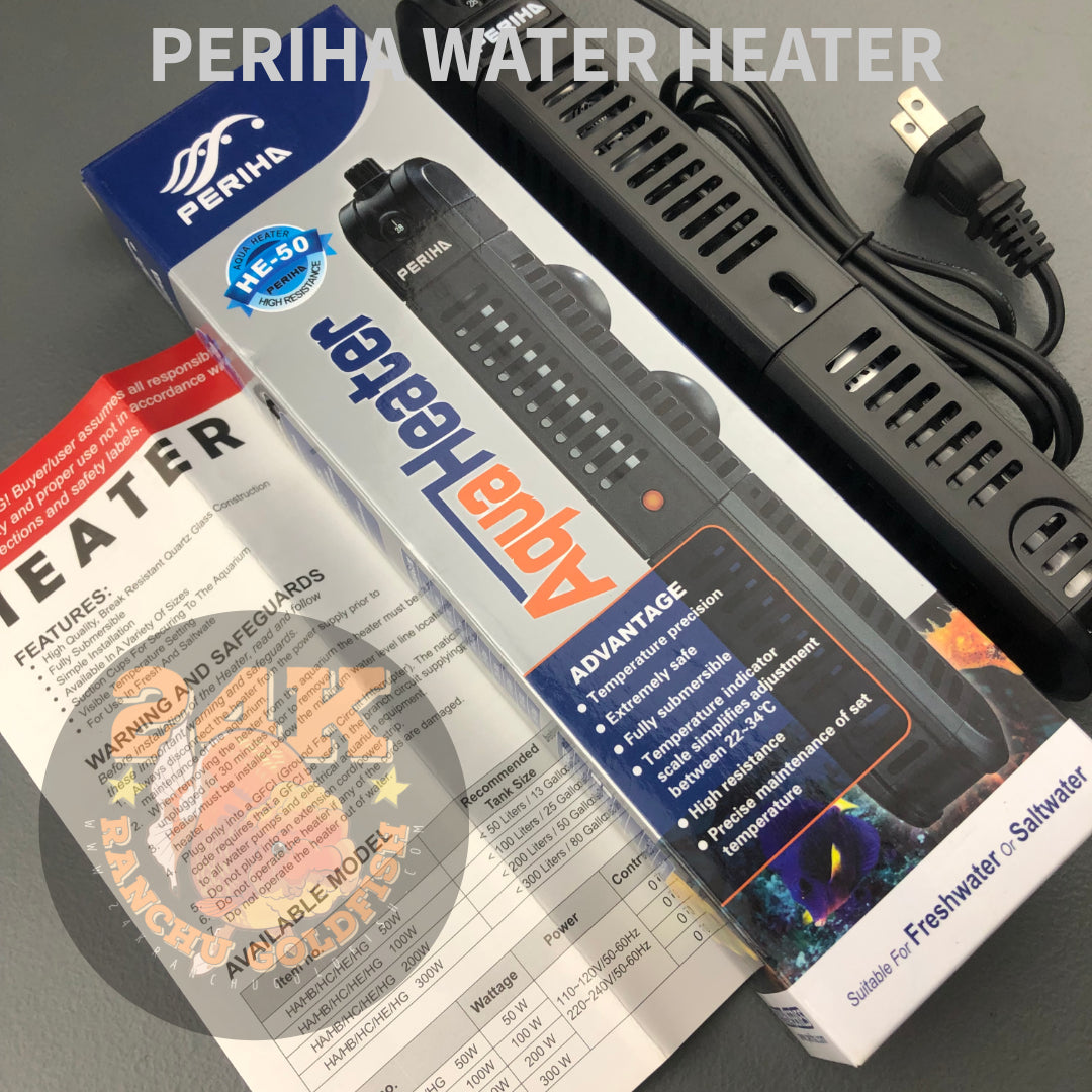 Periha Variable Aquarium Heater (20-34 degC) with Plastic Guard 50-100 Watts Original Heavy Duty