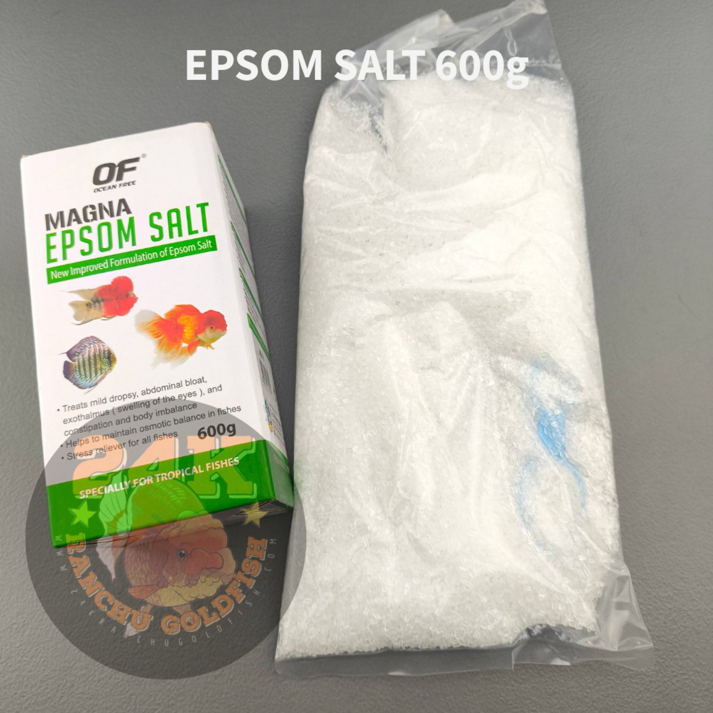 Ocean Free Epsom Salt for Aquatic Pets and Marine Animals 600g Sealed Original