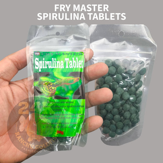 FRY MASTER Spirulina Tablets 50g Algae Tablet Food for Pleco, Catfish & Bottom Feeders Slow Sinking Fish Food