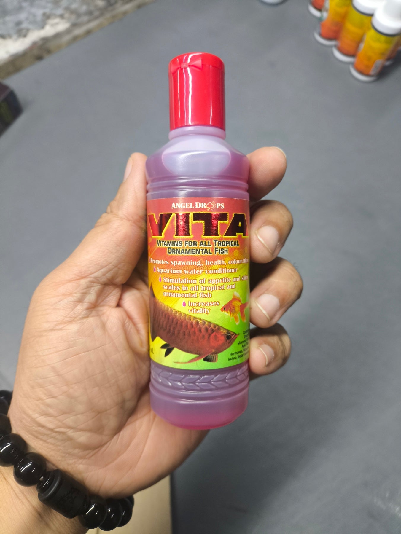 Angel Drops Vita Gold Fish Vitamins 125mL Color Enhancer for Aquarium Freshwater Fish